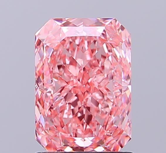 1.64 Ct. Fancy Vivid Pink Radiant Lab Grown Diamond