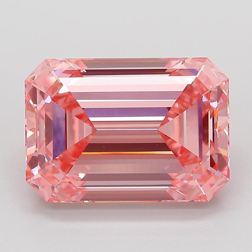 5.23 Ct. Fancy Vivid Pink Emerald Lab Grown Diamond