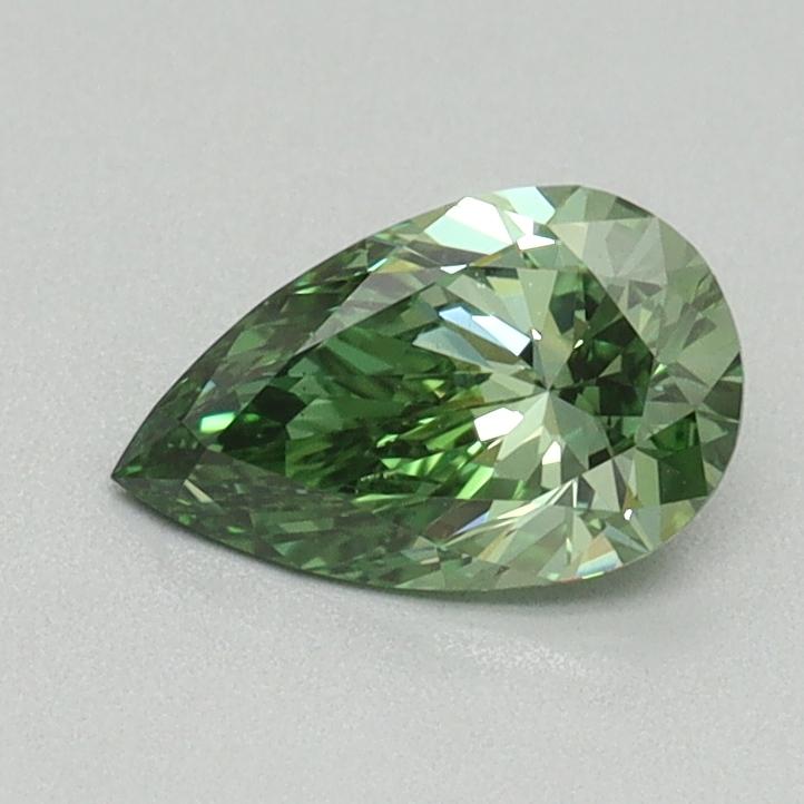 0.66 Ct. Fancy Vivid Green Pear Lab Grown Diamond