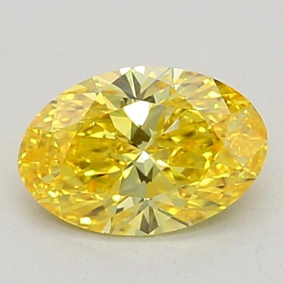 0.50 Ct. Fancy Vivid Yellow Oval Lab Grown Diamond