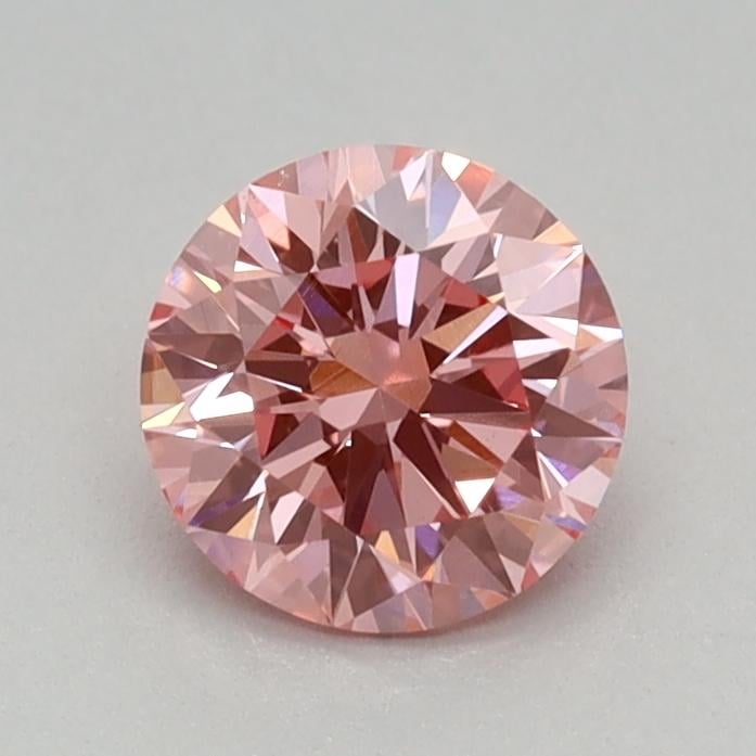 0.43 Ct. Fancy Vivid Pink Round Lab Grown Diamond