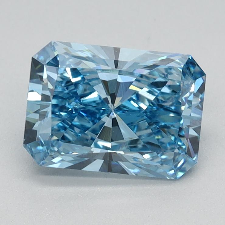 1.02 Ct. Fancy Vivid Blue Radiant Lab Grown Diamond