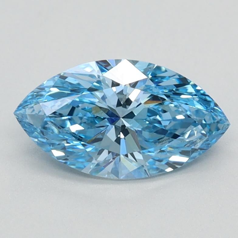 0.83 Ct. Fancy Vivid Blue Marquise Lab Grown Diamond