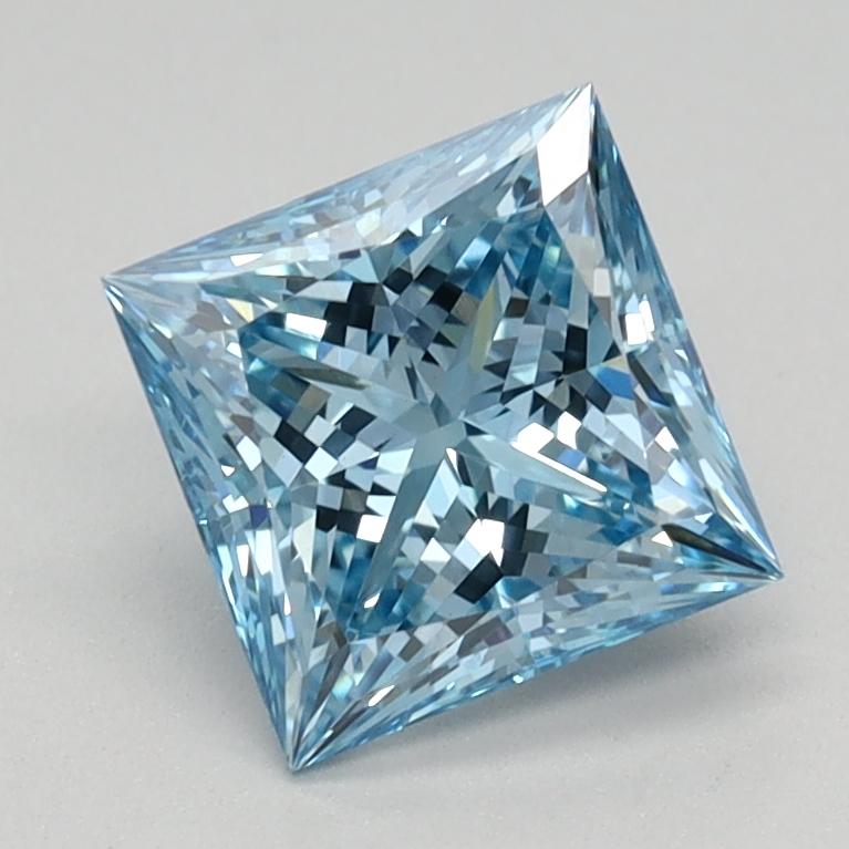 1.15 Ct. Fancy Vivid Blue Princess Lab Grown Diamond