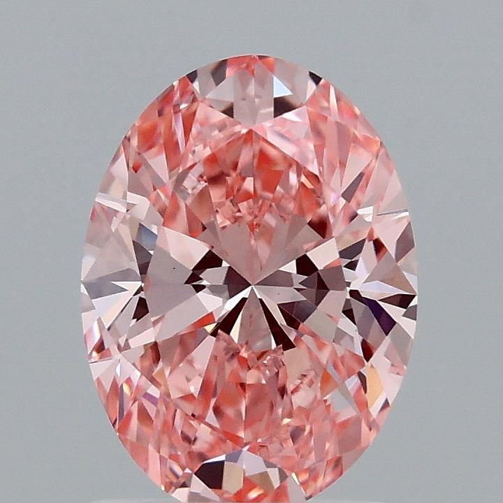 1.54 Ct. Fancy Vivid Pink Oval Lab Grown Diamond