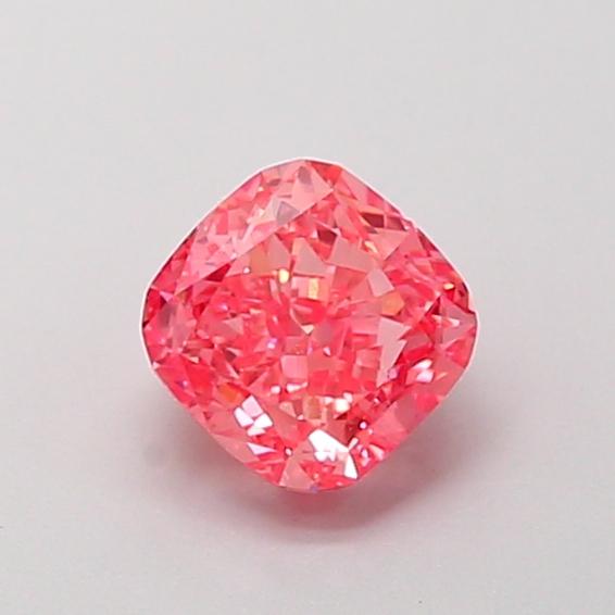 1.05 Ct. Fancy Vivid Pink Cushion Lab Grown Diamond