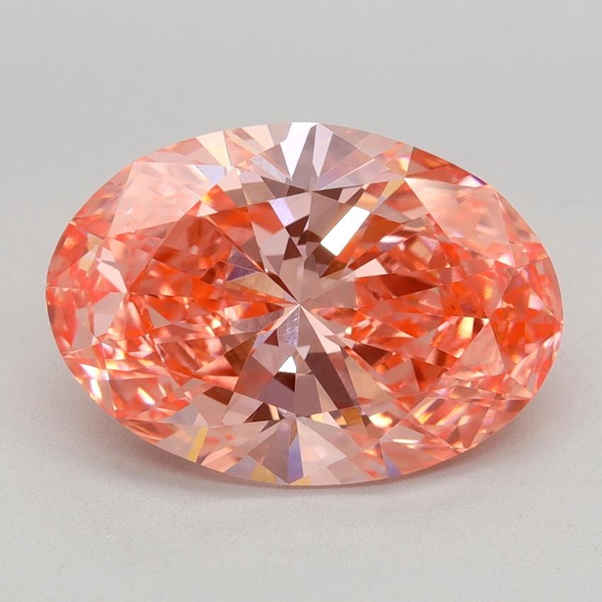 2.60 Ct. Fancy Vivid Pink Oval Lab Grown Diamond