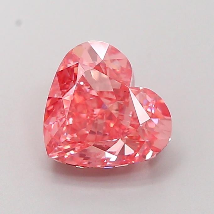 2.12 Ct. Fancy Vivid  Pink Heart Lab Grown Diamond