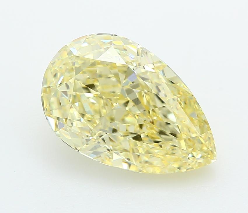 6.06 Ct. Fancy Intense  Yellow Pear Lab Grown Diamond