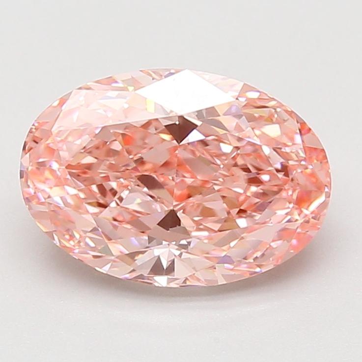 3.09 Ct. Fancy Vivid Pink Oval Lab Grown Diamond