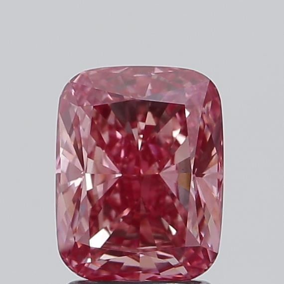 2.05 Ct. Fancy Vivid Pink Cushion Lab Grown Diamond
