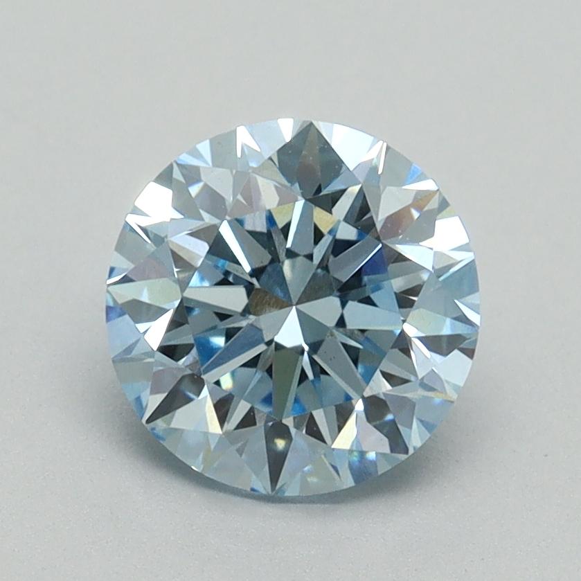 1.52 Ct. Fancy Vivid Blue Round Lab Grown Diamond