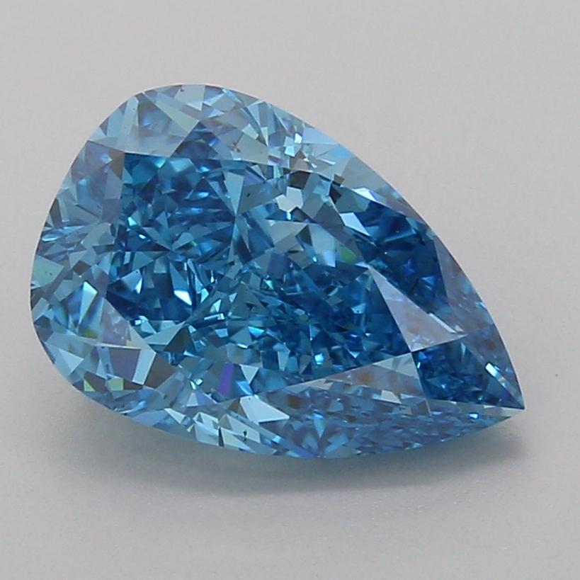 4.10 Ct. Fancy Vivid Blue Pear Lab Grown Diamond