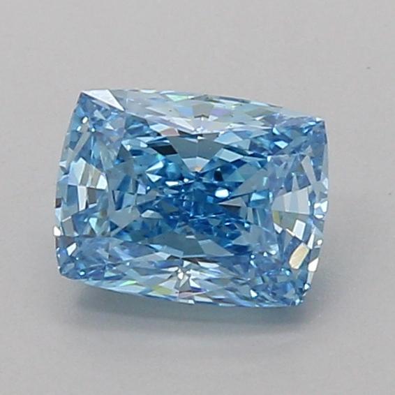 1.10 Ct. Fancy Vivid Blue Cushion Lab Grown Diamond