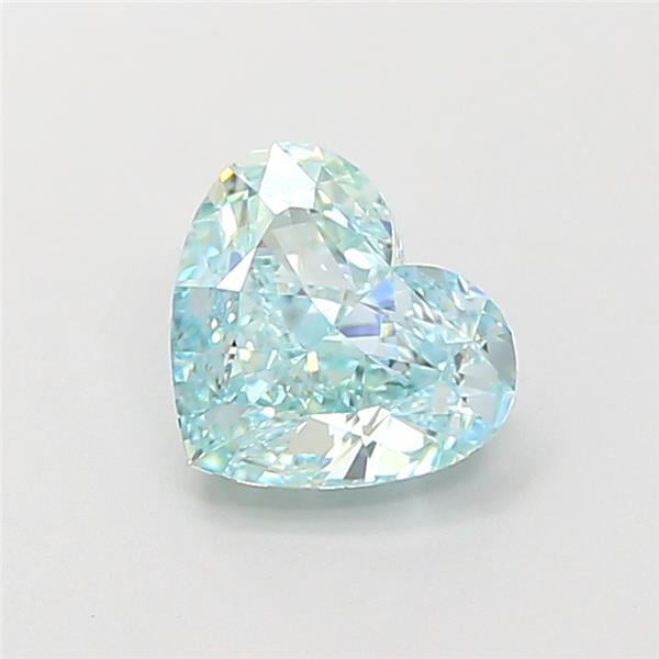 1.28 Ct. Fancy Vivid  Green Heart Lab Grown Diamond