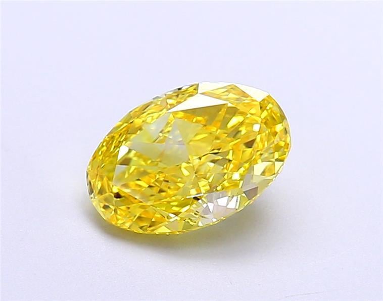 1.53 Ct. Fancy Vivid  Yellow Oval Lab Grown Diamond