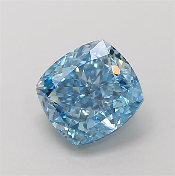 1.04 Ct. Fancy Vivid  Blue Cushion Lab Grown Diamond
