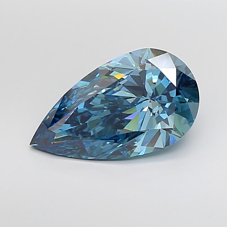 4.88 Ct. Fancy Vivid Blue Pear Lab Grown Diamond