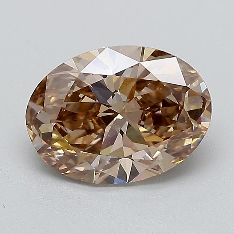 2.09 Ct. Light  Brown Oval Lab Grown Diamond