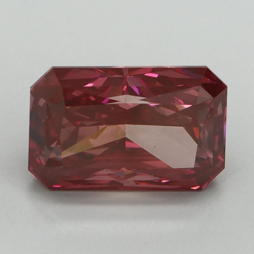 3.08 Ct. Fancy Vivid Red Radiant Lab Grown Diamond