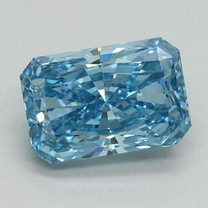 1.12 Ct. Fancy Vivid Malibu Blue Radiant Lab Grown Diamond