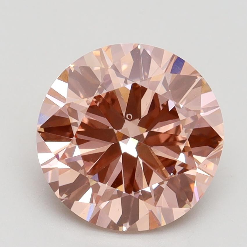 2.50 Ct. Fancy Intense Pink Round Lab Grown Diamond