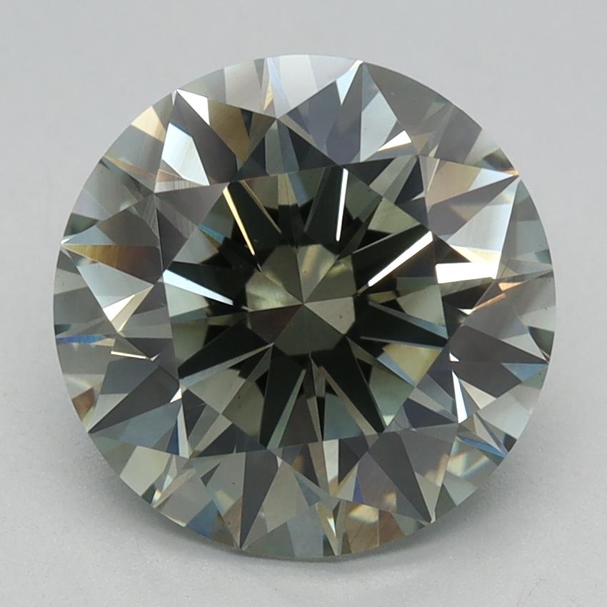 2.59 Ct. Fancy Green Round Lab Grown Diamond