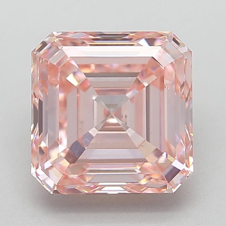 2.83 Ct. Fancy Intense  Pink Asscher Lab Grown Diamond