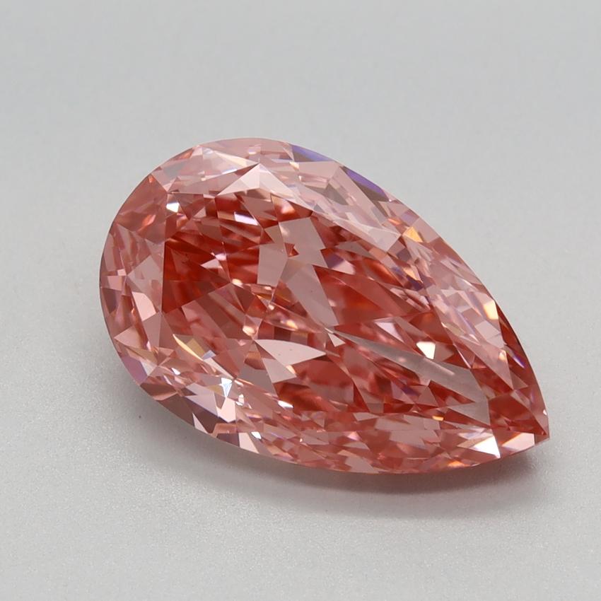 3.07 Ct. Fancy Vivid Pink Pear Lab Grown Diamond