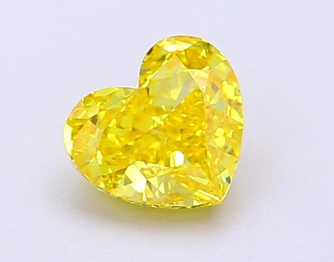 1.09 Ct. Fancy Vivid  Yellow Heart Lab Grown Diamond