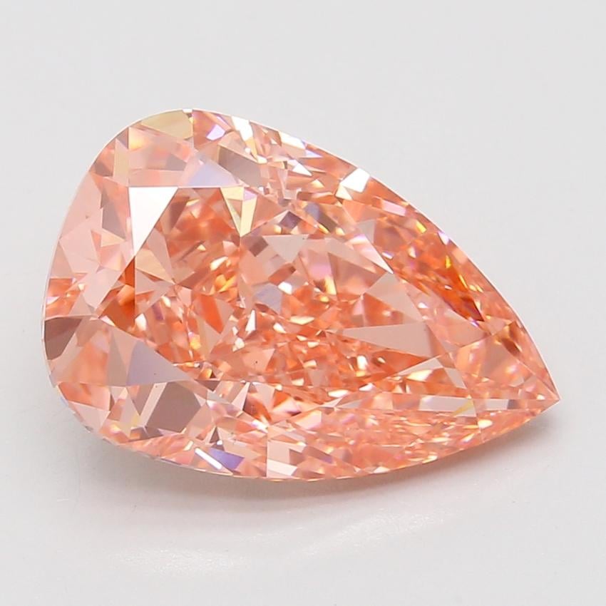 7.03 Ct. Fancy Vivid Pink Pear Lab Grown Diamond