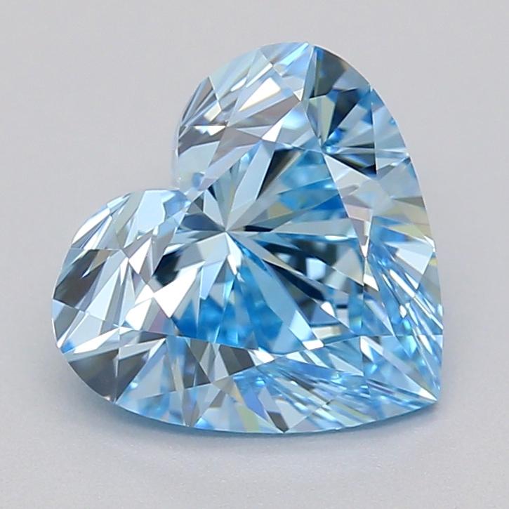 1.01 Ct. Fancy Vivid  Blue Heart Lab Grown Diamond
