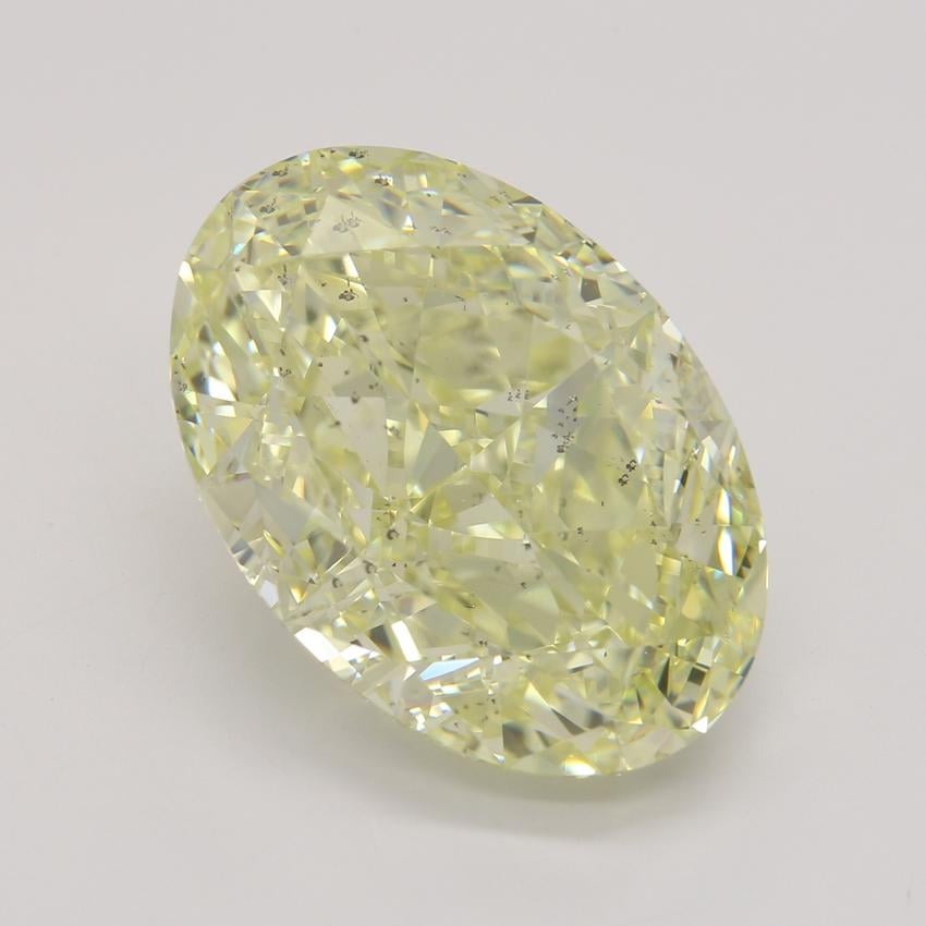 11.20 Ct. Fancy Light Yellow Oval Diamond