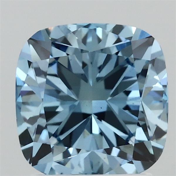 2.06 Ct. Fancy Vivid Blue Cushion Lab Grown Diamond