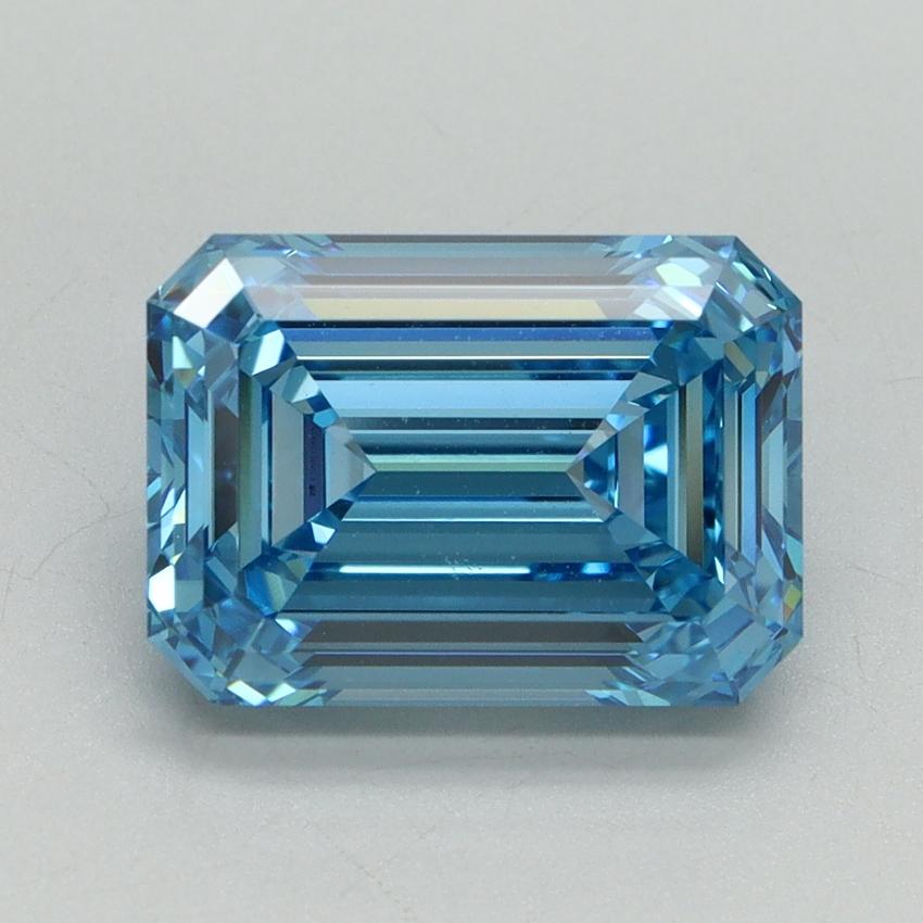 4.18 Ct. Fancy Vivid Blue Emerald Lab Grown Diamond