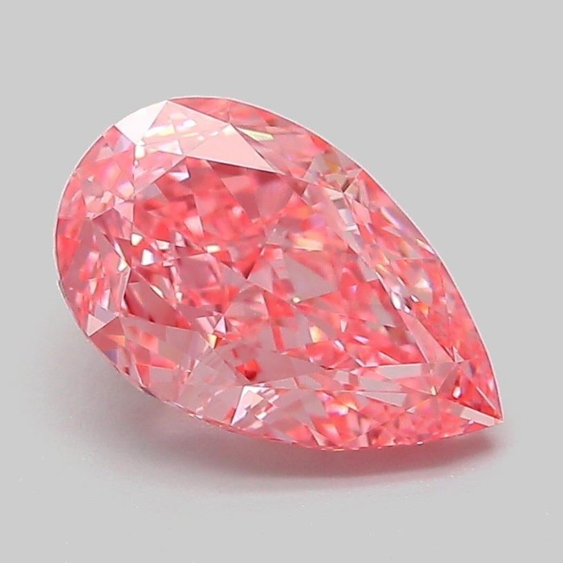 2.02 Ct. Fancy Vivid Pink Pear Lab Grown Diamond