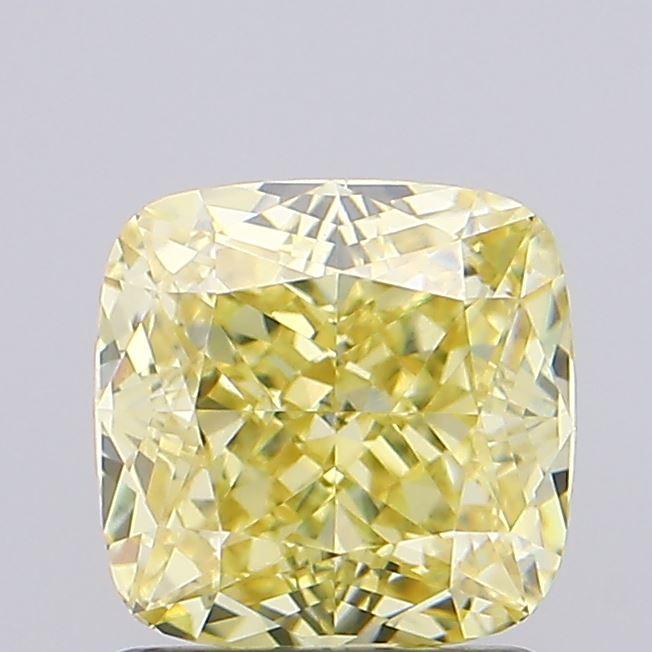 1.62 Ct. Fancy Yellow Cushion Lab Grown Diamond