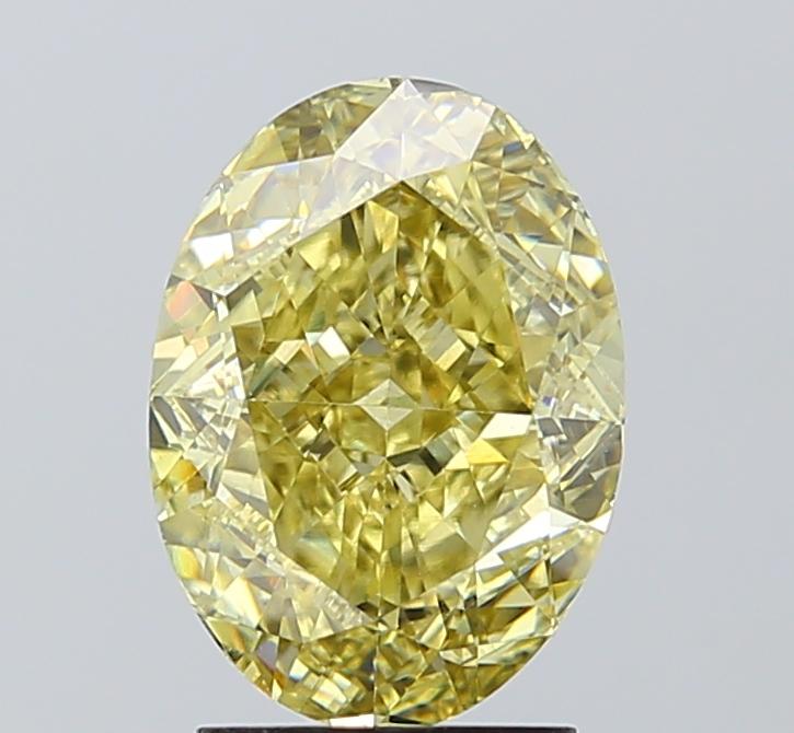 3.03 Ct. Fancy Light Yellow Oval Lab Grown Diamond