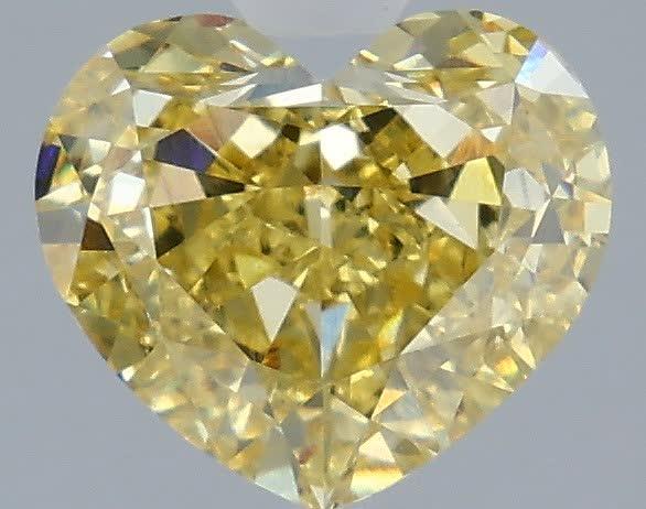 3.11 Ct. Fancy Intense Yellow Heart Lab Grown Diamond
