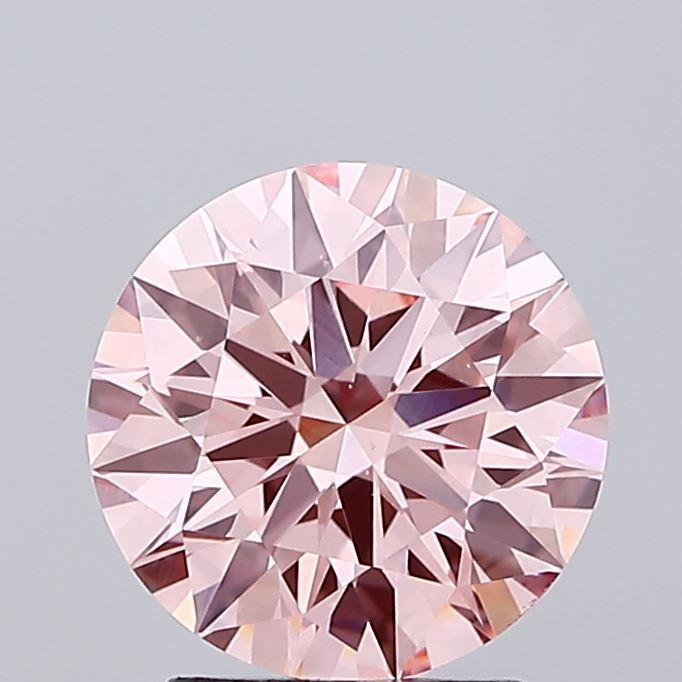 2.28 Ct. Fancy Vivid Pink Round Lab Grown Diamond