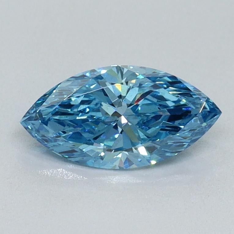 0.66 Ct. Fancy Vivid Malibu Blue Marquise Lab Grown Diamond