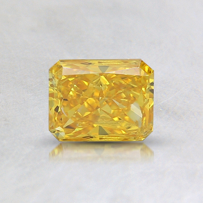 0.59 Ct. Fancy Vivid Orangy Yellow Emerald Lab Grown Diamond