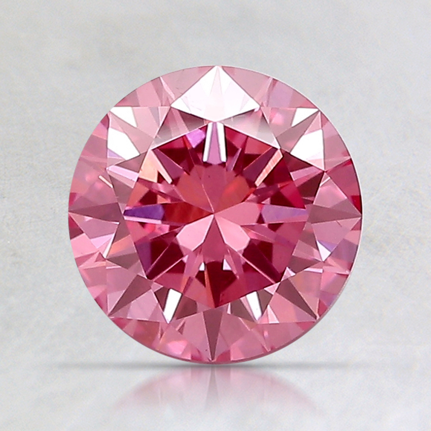 1.41 Ct. Fancy Vivid Pinkish Purple Round Lab Created Diamond
