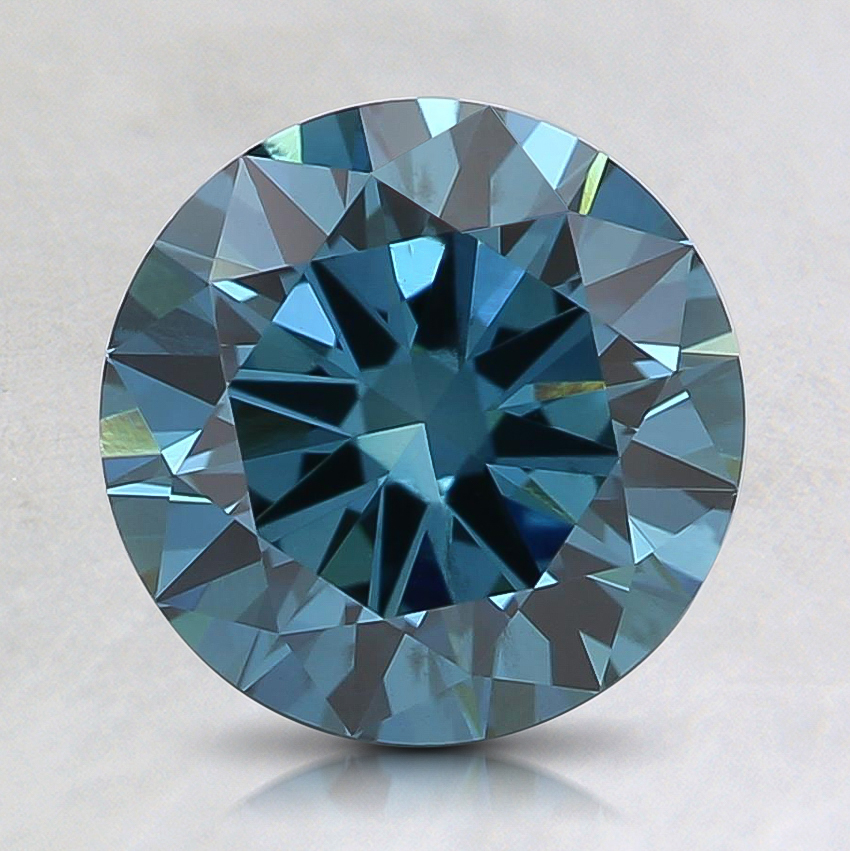 1.51 Ct. Fancy Deep Greenish Blue Round Lab Grown Diamond