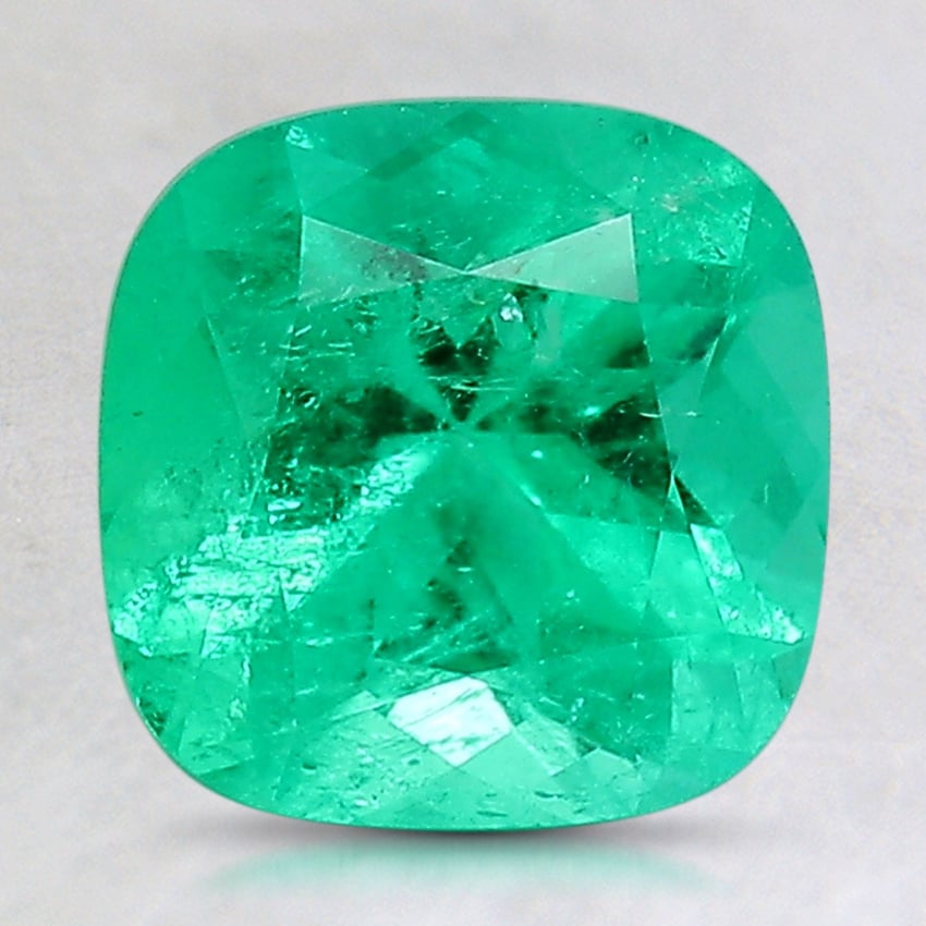 8.3mm Cushion Colombian Emerald