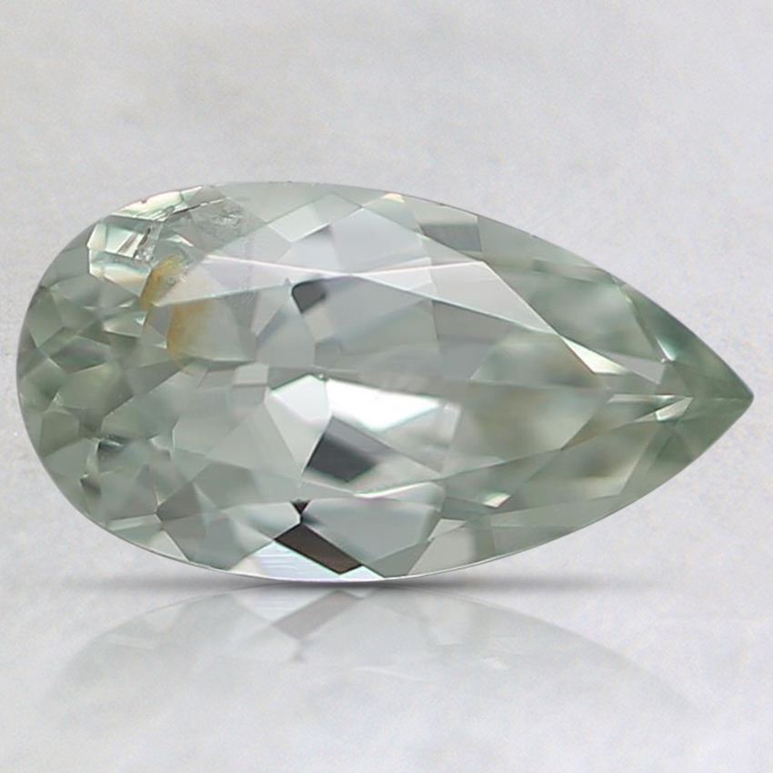 9.6x5.2mm Unheated Green Pear Montana Sapphire