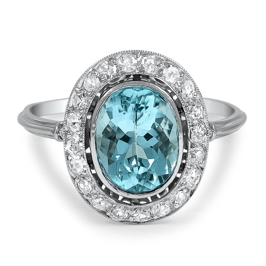 Retro Aquamarine Cocktail Ring | Verline | Brilliant Earth