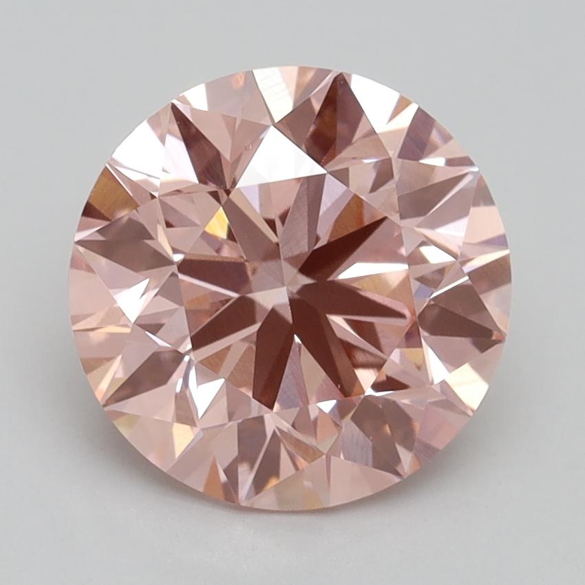 3.01 Ct. Fancy Vivid Pink Round Lab Grown Diamond