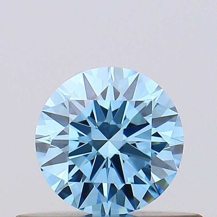 0.35 Ct. Fancy Vivid Blue Round Lab Grown Diamond