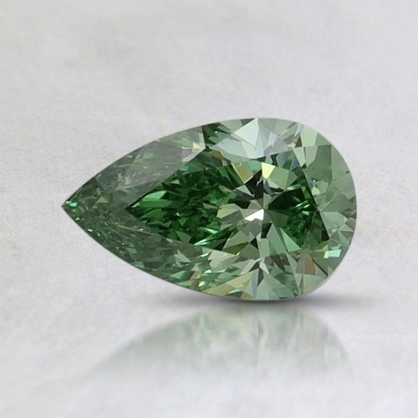 0.55 Ct. Fancy Vivid Green Pear Lab Grown Diamond